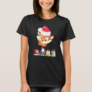 クリスマス 虎 顔 木 雪 パジャマ Xmas 2021 1 Tシャツ