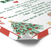 クリスマス"言わないベビー"赤ちゃんシャワーゲームカード ポスター (角)