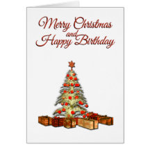 クリスマス 誕生日カード