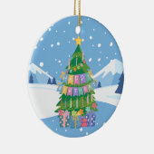 クリスマス+誕生日ツリーオーナメント(12月25日) セラミックオーナメント (右)