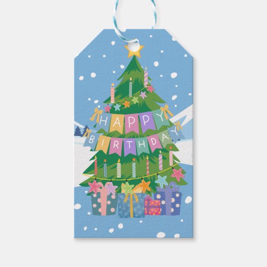 クリスマス 誕生日 ギフトタグ 12月25日 生まれ (正面)