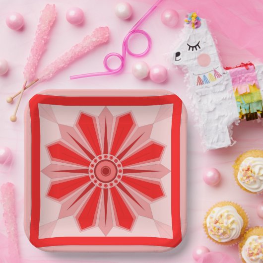 クリスマス、誕生日、パーティーフラワーアート ペーパープレート (パーティー)