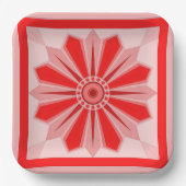 クリスマス、誕生日、パーティー 花のアート ペーパープレート (正面)