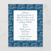 クリスマス 誕生日 喜び 青 ナティビティ チラシ (裏面)