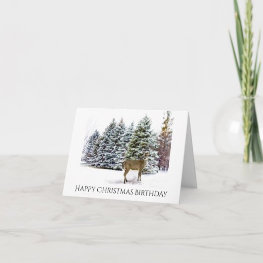 クリスマス 誕生日 折り紙 ホリデー カード (正面)
