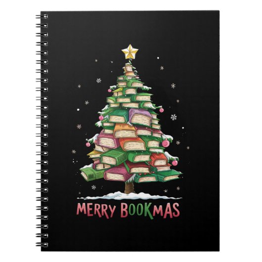 クリスマス 読書家 もみの木 司書 メリー・ブックマス ノートブック (正面)