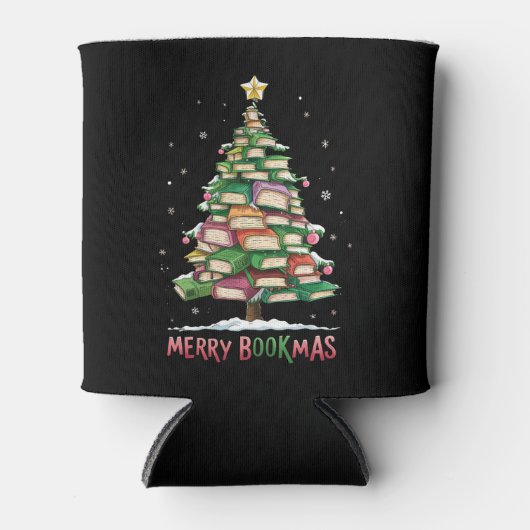 クリスマス 読書家 もみの木 司書 メリー ブックマス 缶クーラー (正面)