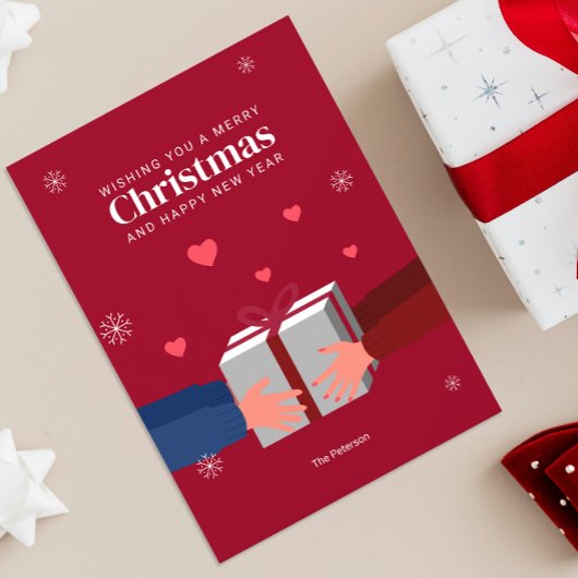 クリスマス | 贈り物の喜びの挨拶 カード