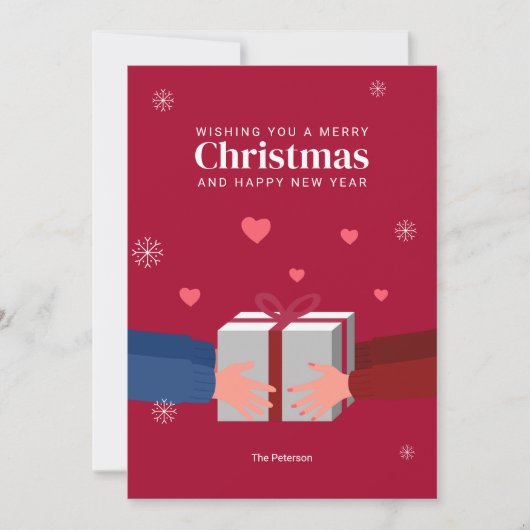 クリスマス | 贈る喜びのグリーティング カード (正面)