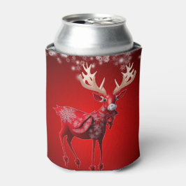 クリスマス 赤いトナカイ 冬の休日 缶クーラー