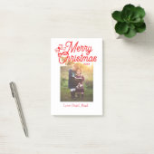 クリスマス 赤いリボン 子供 フォト モダン エレガント ポストイット (オフィス)