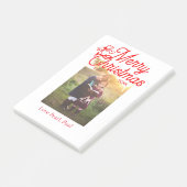 クリスマス 赤いリボン 子供 フォト モダン エレガント ポストイット (アングル)