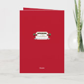 クリスマス 赤い帽子 レディース 帽子スタンド 紫のビーズ シーズンカード (裏面)