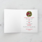 クリスマス – 赤い玄関ドアと飾リース (内部)