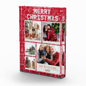 クリスマス 赤い落書き 5枚の写真 家族 クリスマス フォトブロック (右)