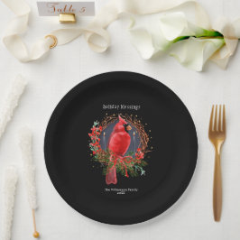 クリスマス 赤い ショウジョウコウカチョウ ユール 冬至 ボホー ホリデー ペーパープレート