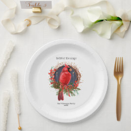 クリスマス 赤い ショウジョウコウカチョウ ユール 冬至 ボホー ホリデー ペーパープレート