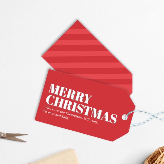 クリスマス 赤と白 オーダーメイド ギフトタグ
