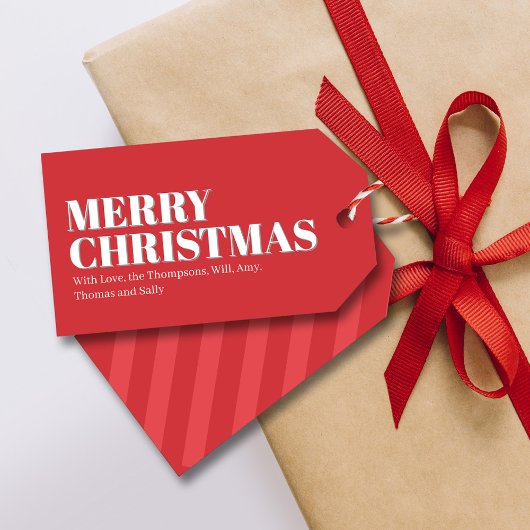 クリスマス 赤と白 オーダーメイド ギフトタグ