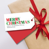 クリスマス 赤と緑 カスタム ギフトタグ