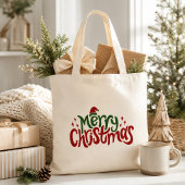 クリスマス 赤と緑 トートバッグ