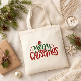 クリスマス 赤と緑 トートバッグ