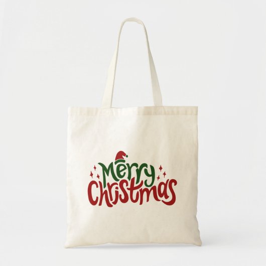 クリスマス 赤と緑 トートバッグ (正面)