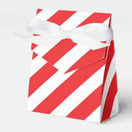クリスマス 赤白ストライプ パーティーファボリーボックス フェイバーボックス