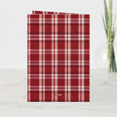 クリスマス 赤白 チェック柄 カード (裏面)