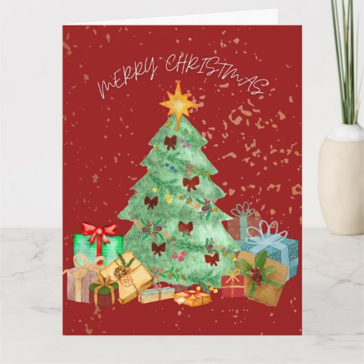 クリスマス（赤）カード カード (正面)