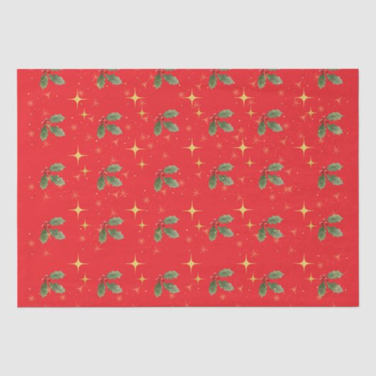 クリスマス 赤 ティッシュペーパー 薄葉紙 (正面)