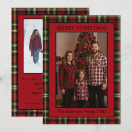 クリスマス 赤 バッファロー タータン チェック 2枚の写真