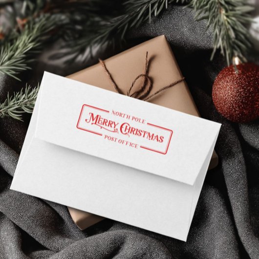 クリスマス 赤 ポスト オフィス セルフインキングスタンプ