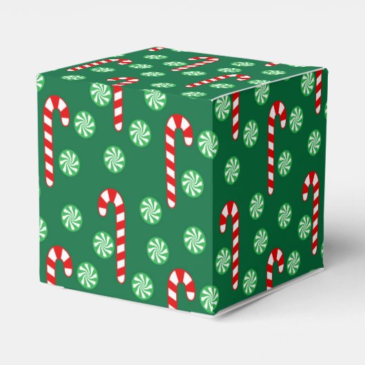クリスマス 赤 緑 キャンディケーン フェイバーボックス (裏面サイド)