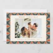 クリスマス 赤 緑 ミッドセンチュリー 幾何学模様 写真 (正面)