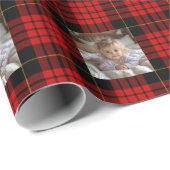 クリスマス 赤 緑 Plaid 写真追加 ラッピングペーパー (ロールコーナー)