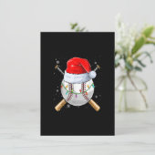 クリスマス 野球ボール サンタ帽 クリスマスライト 招待状 (スタンド正面)