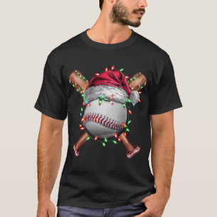 クリスマス 野球 サンタ スポーツ Xmas 冬のイベント Tシャツ