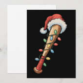 クリスマス 野球 バット サンタ 帽子 Xmas ライト 復古 (正面/裏面)