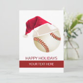 クリスマス 野球 ボール サンタ 帽子 カード (スタンド正面)