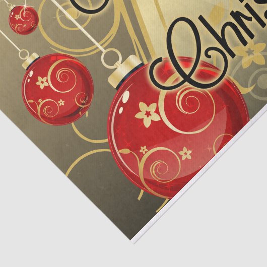 クリスマス、金ゴールドまたは赤いクリスチャンのキリストを保って下さい 薄葉紙 (詳細)