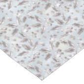 クリスマス，銀の小枝，白，雪片，冬 テーブルクロス (アングル)