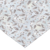 クリスマス、銀色の小枝、白、雪片、冬 ショートテーブルランナー (コーナー)