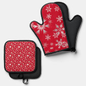 クリスマス 鍋つかみ&鍋敷きセット (正面/裏面)