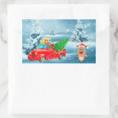 クリスマス 長方形シール (バッグ)