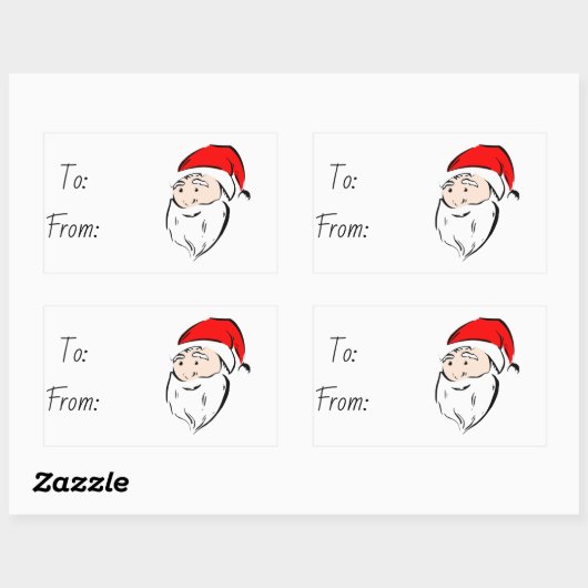 クリスマス 長方形シール (シート)