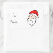 クリスマス 長方形シール (バッグ)