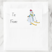 クリスマス 長方形シール (バッグ)