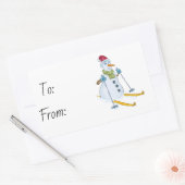 クリスマス 長方形シール (封筒)