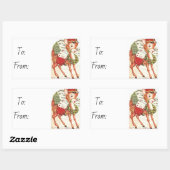 クリスマス 長方形シール (シート)